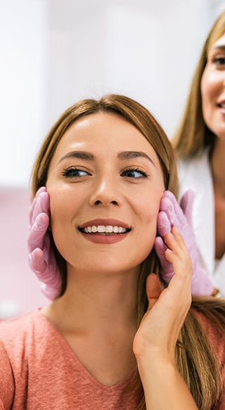 Smiling woman in treatment chair