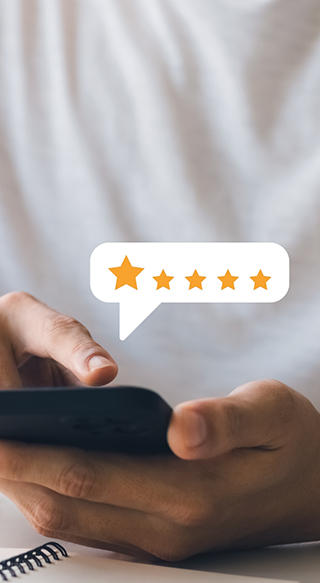Leaving five star review on phone